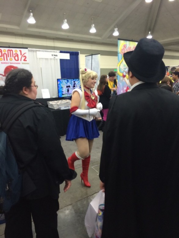Once again, I'm being informed that she isn't the real Sailor Moon. Very sorry again. 
