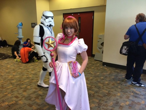 I've never had a magical girl shoot interrupted by a Stormtrooper, but props to both of them.